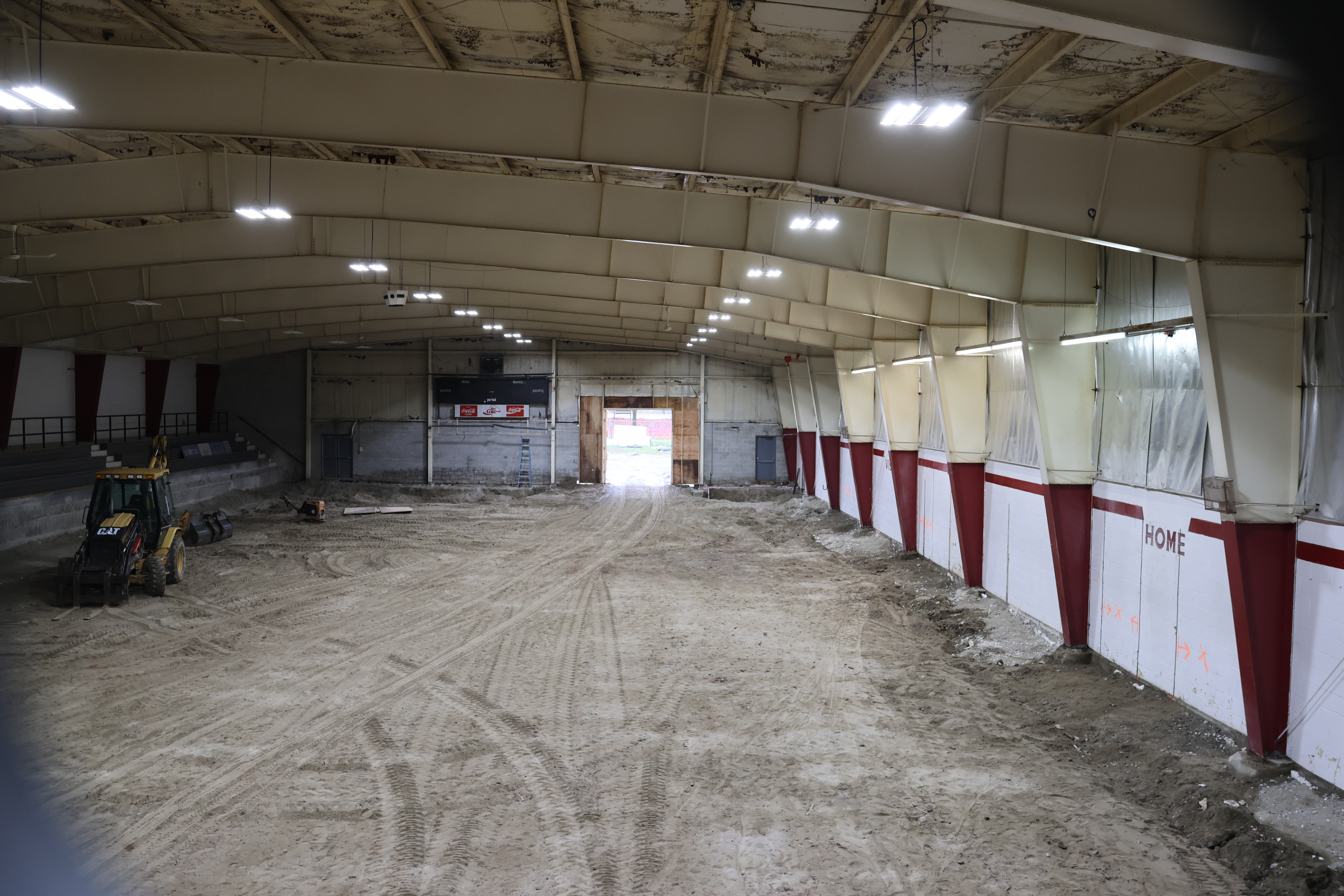 Ice pad view from upstairs community centre